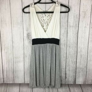 Charlotte Russe Size M Lace Gray Black Dress
